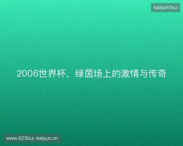 2006世界杯，绿茵场上的激情与传奇